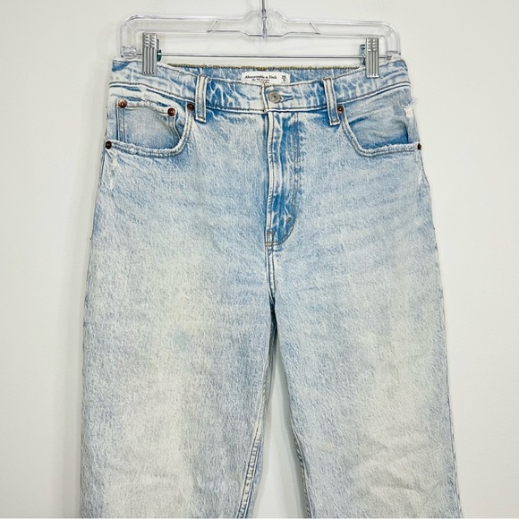 Abercrombie & fitch the 90s straight ultra high Classic Blue Denim Jeans size 6 - Picture 3 of 6